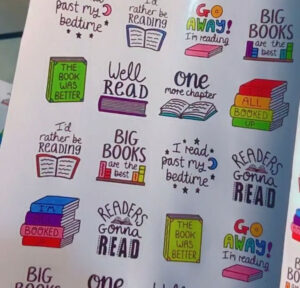 Bookish stickers
